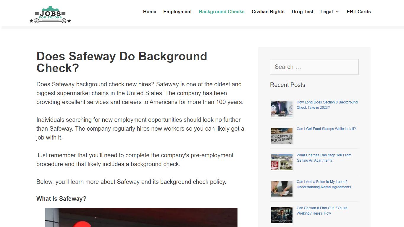 Safeway Background Check – What Are They Looking For?