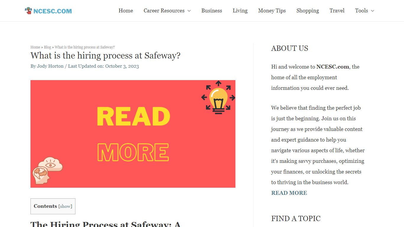 What is the hiring process at Safeway? - NCESC - Employment Security ...